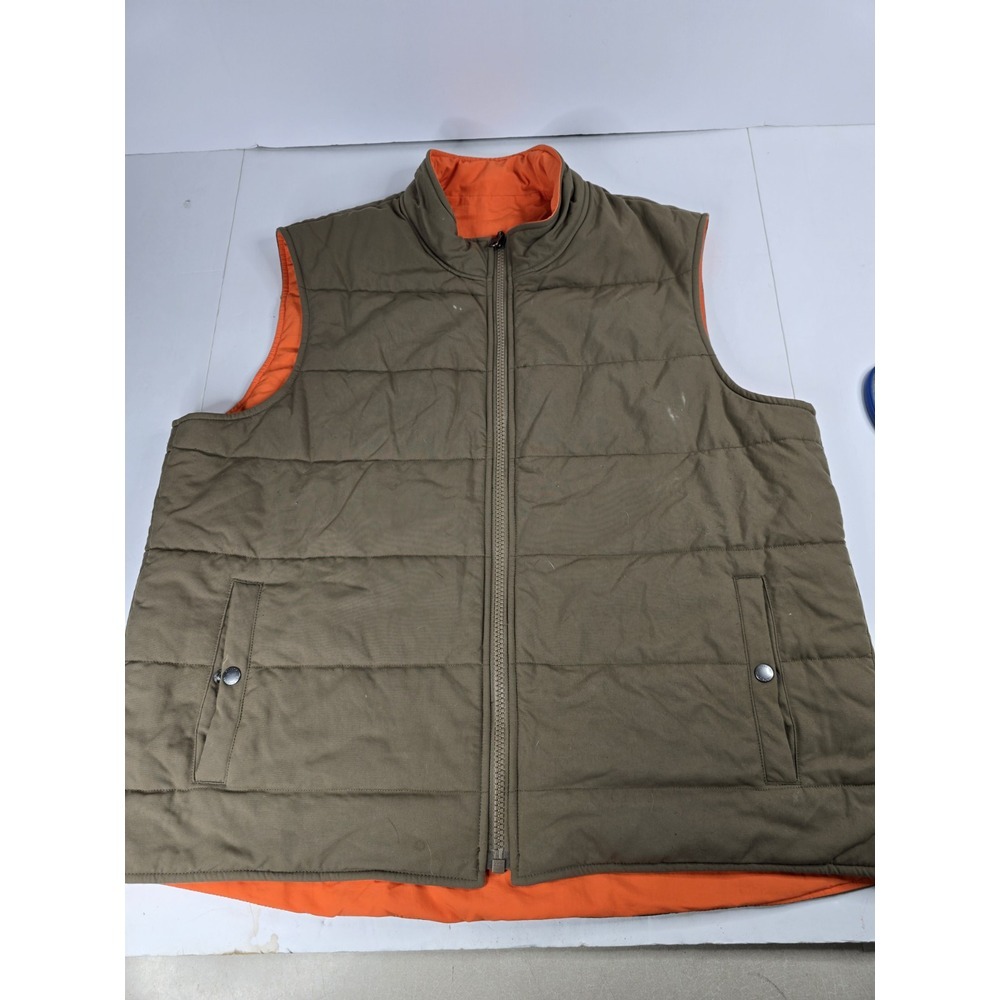 Duluth Trading Co Reversible Vest Brown Hunter Orange XL Outdoor Hunting Nylon